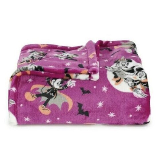 Halloween Mickey Mouse The Big One  Purple Oversized Throw Blanket 5'x6' - Picture 1 of 6